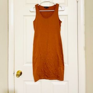 Brown fitted dress